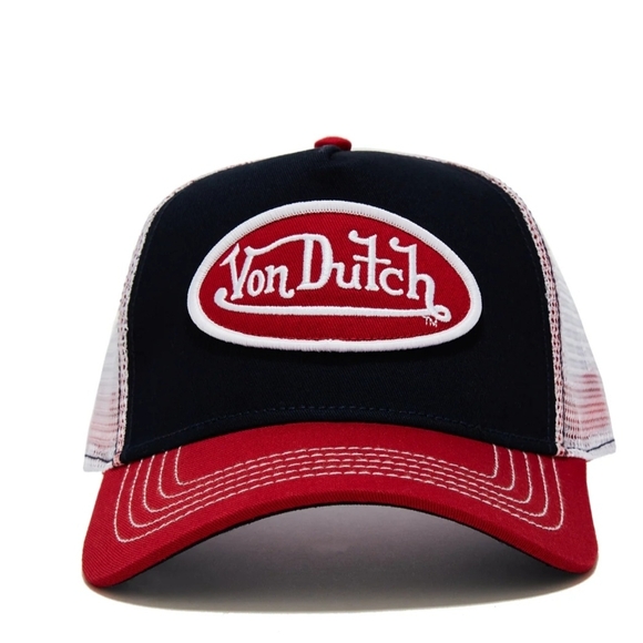 Von Dutch Other - VON DUTCH NAVY WITH RED TRUCKER HAT